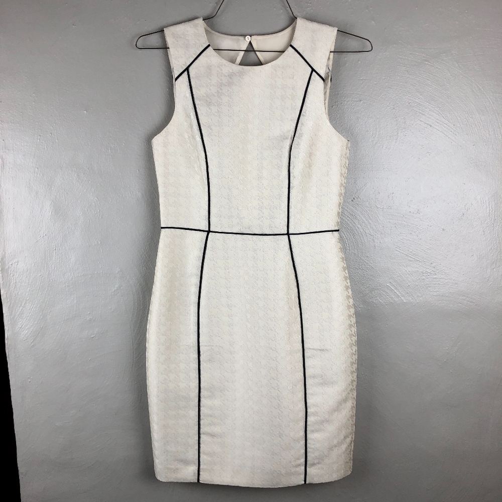 H&M Sleeveless Houndstooth Career Sheath Dress